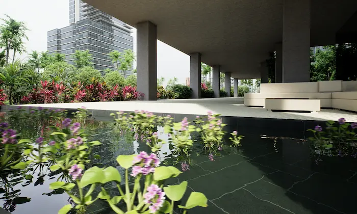 Integración entre arquitectura contemporánea y paisaje verde en bioparque urbano